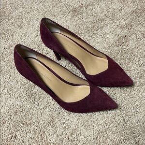 Banana Republic Rich Burgundy Suede Heels
